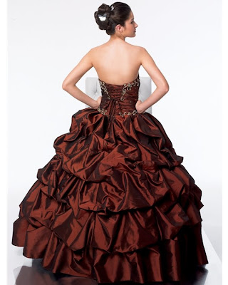 Vestido de 15 años - Color Marron/Bordo