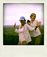 Cristina and Jenny on the top of the Voltzberg in Suriname!
