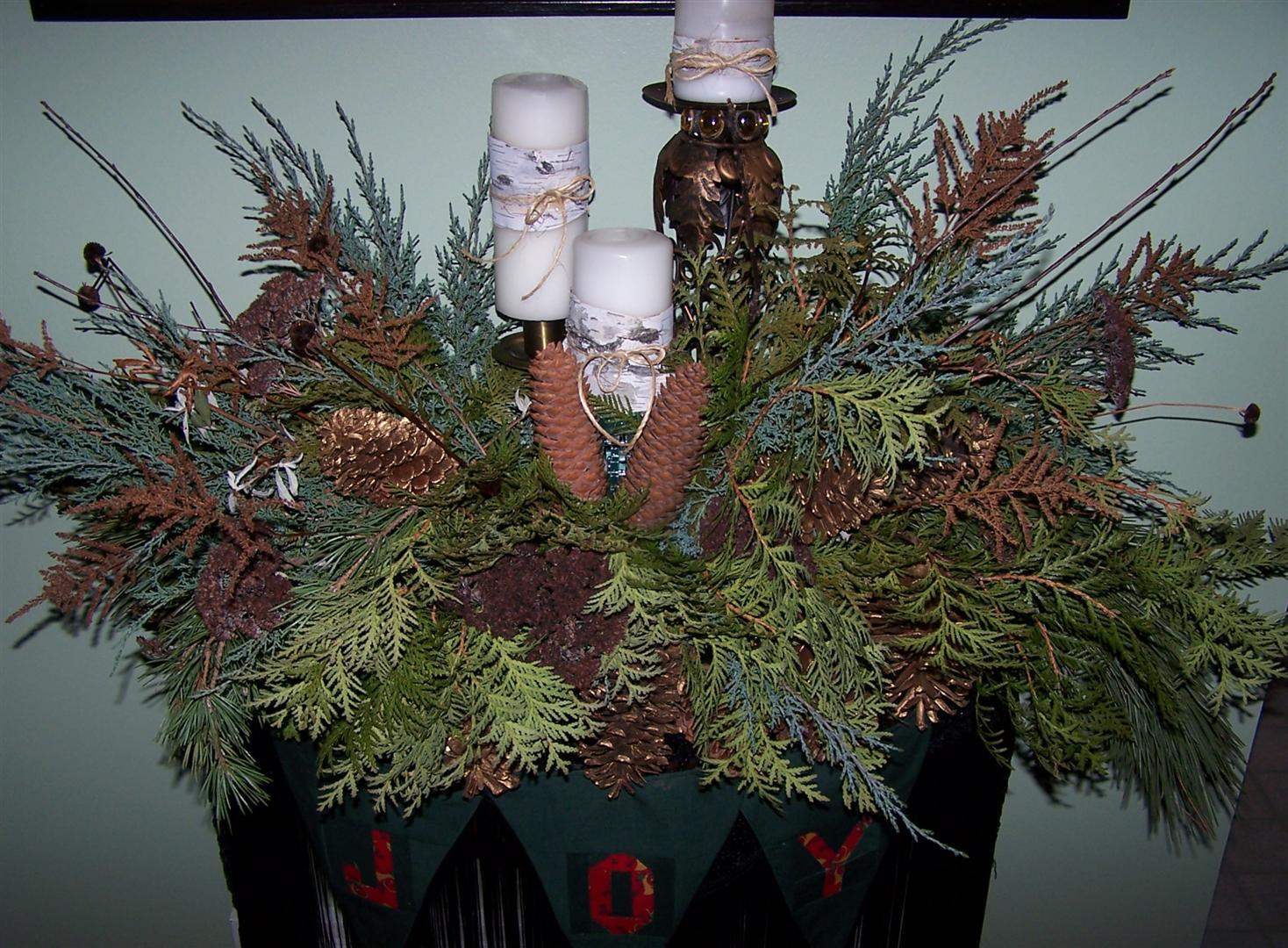 Perennial Passion Birch Bark Candle Centerpiece