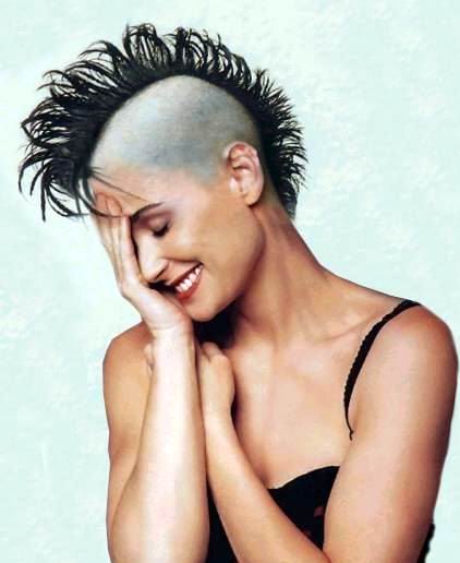 punk rock hairstyle pictures. punk rock hairstyle, short sides and spiky Mohawk.