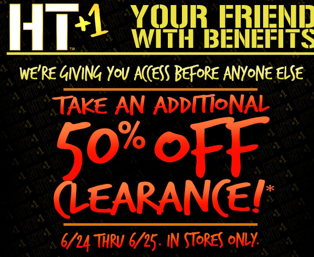YEAH ! 50% off Hot Topic Clearance