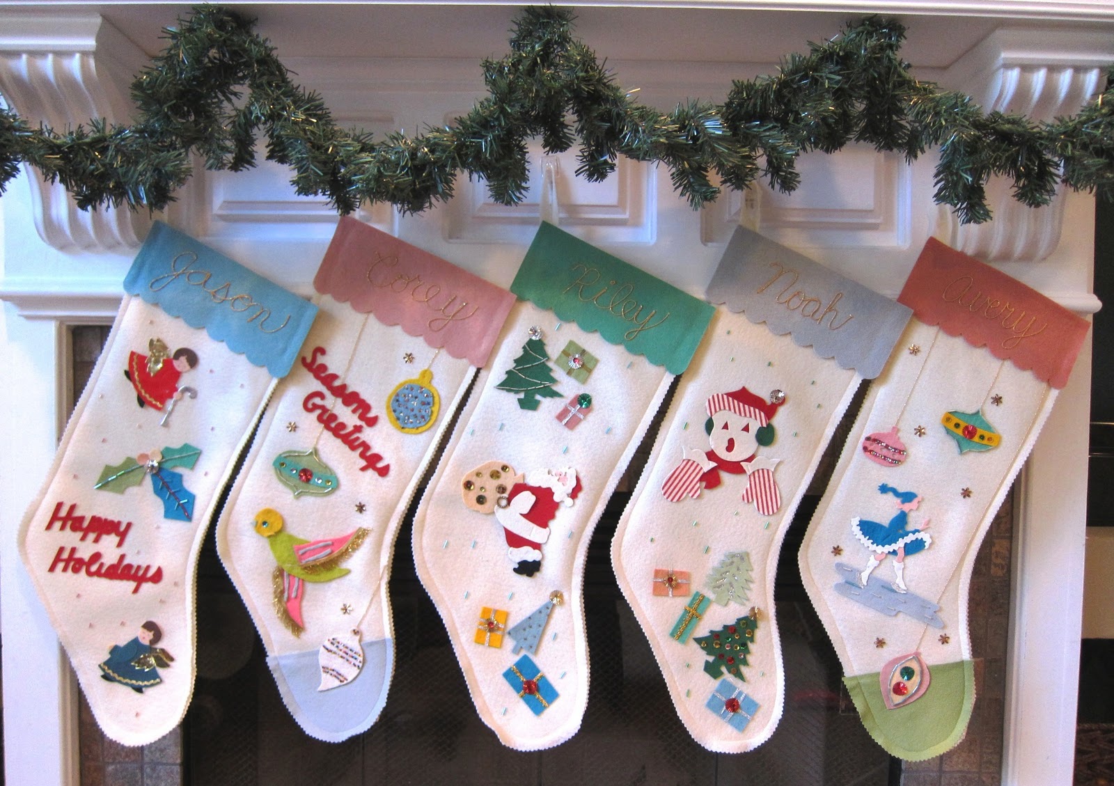 Corey Moortgat- Collage Artist: "Vintage" Christmas Stockings