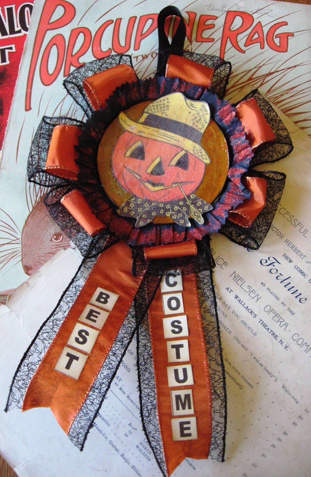 Maximum Embellishment BEST COSTUME VINTAGE STYLE HALLOWEEN RIBBON