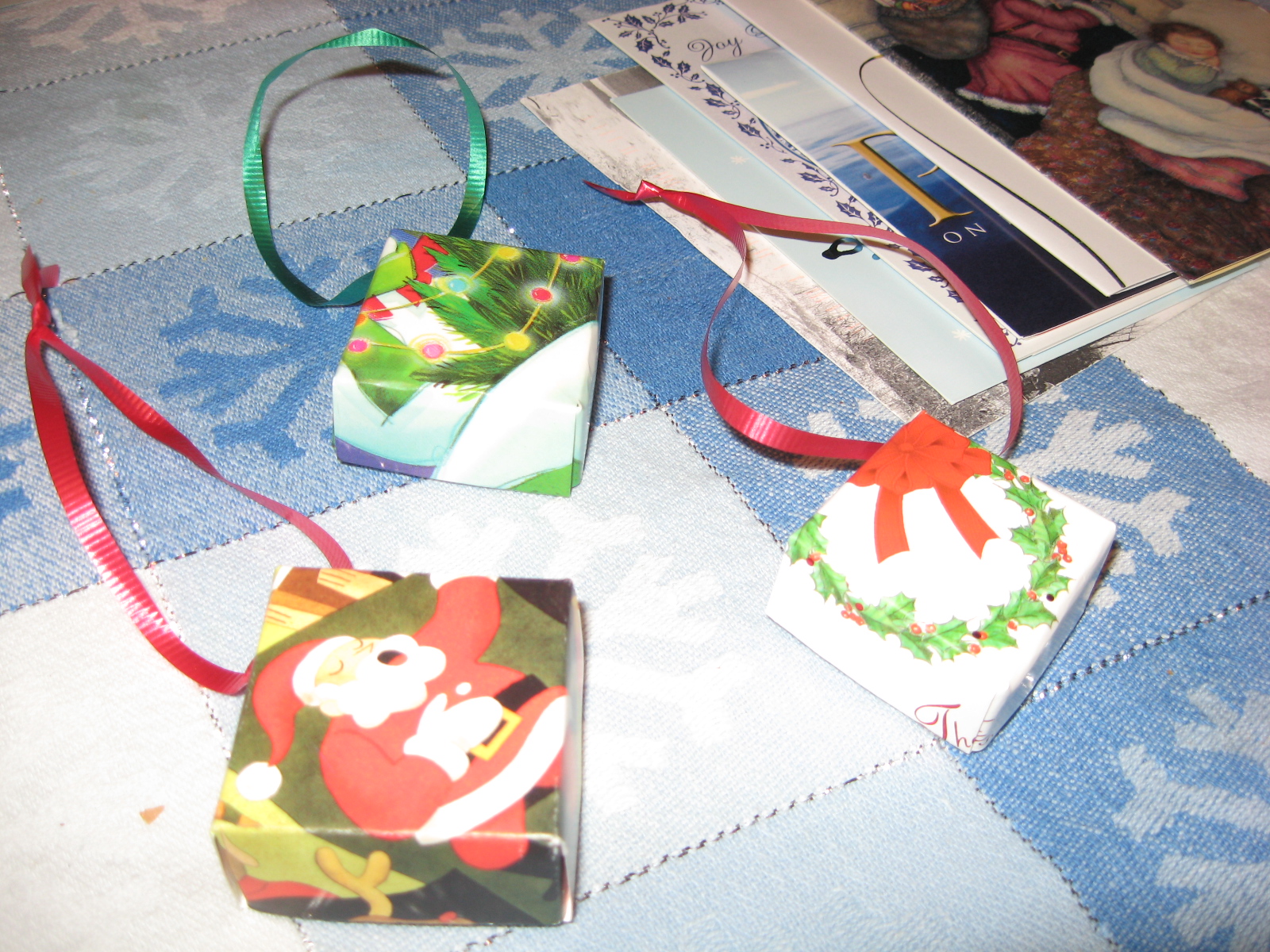 DIY Christmas Card Boxes Saving Family Green