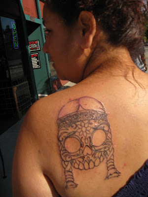 mexican skull tattoos. her sugar skull tattoo,
