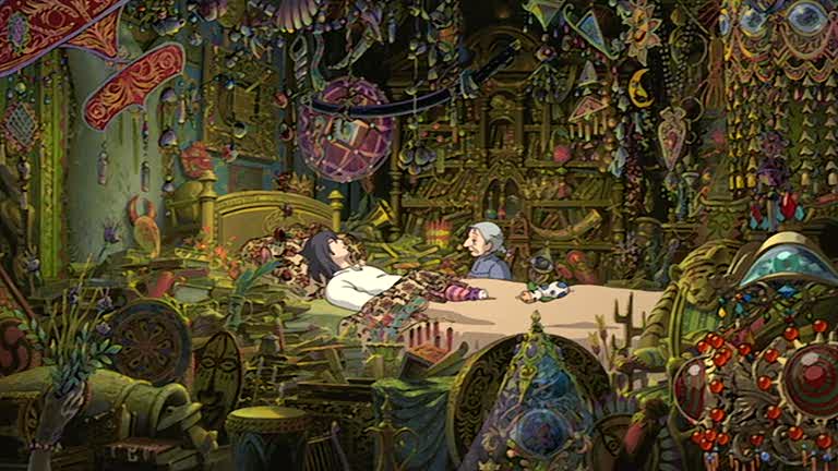 Watching Howl's Moving Castle, this one scene reminded me of Spirited Away.  They are both drop-dead gorgeous! : r/ghibli