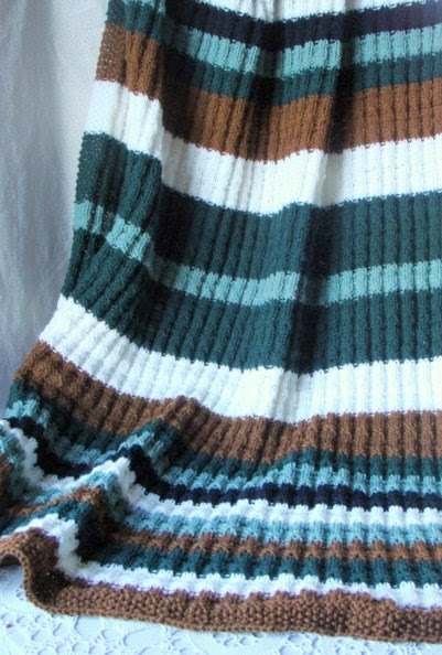 Felted Treasures Knit Afghan For The Manly Man