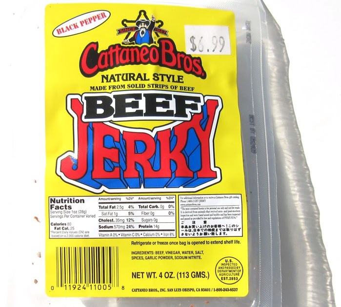 Cattaneo Bros. Beef Jerky Peppered Thick Cut Beef Jerky Reviews