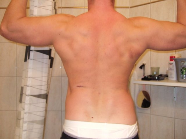 Johan — Before Leangains @ 230lbs (Back)