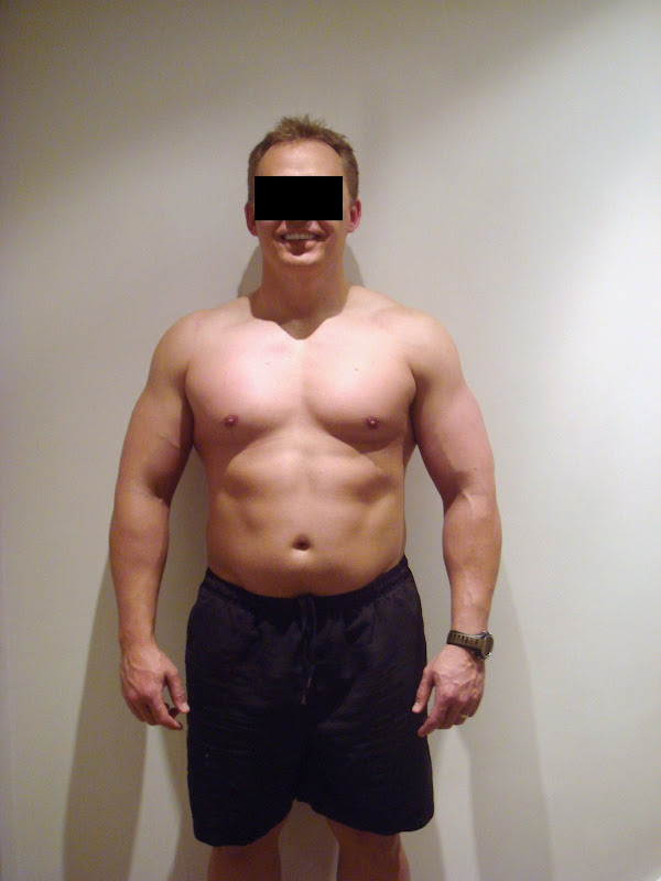 Julian — Front picture during Leangains — 208lbs