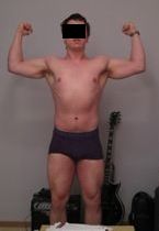 Mikael R — Before Leangains @ 203lbs (Front)