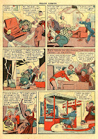 Vintage cartoon character Plastic Man turns himself into a bed in this classic page by artist Alex Kotzky.