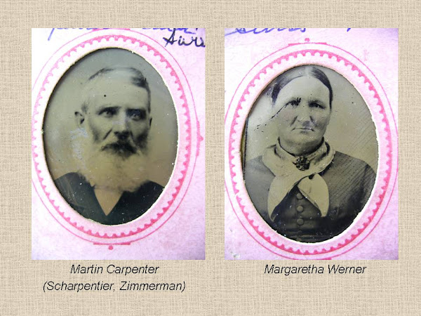 Martin and Margaret Carpenter (Scharpentier, Zimmerman)