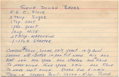 Memere's Favorite Recipes: Sour Dough Bread
