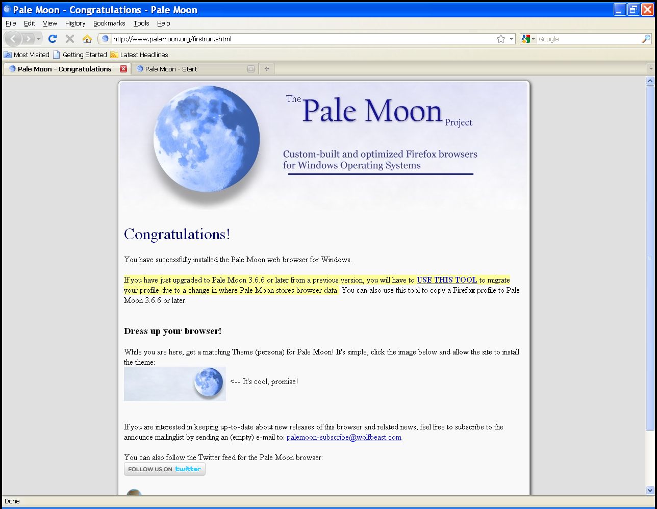pale moon portable pale moon portable
