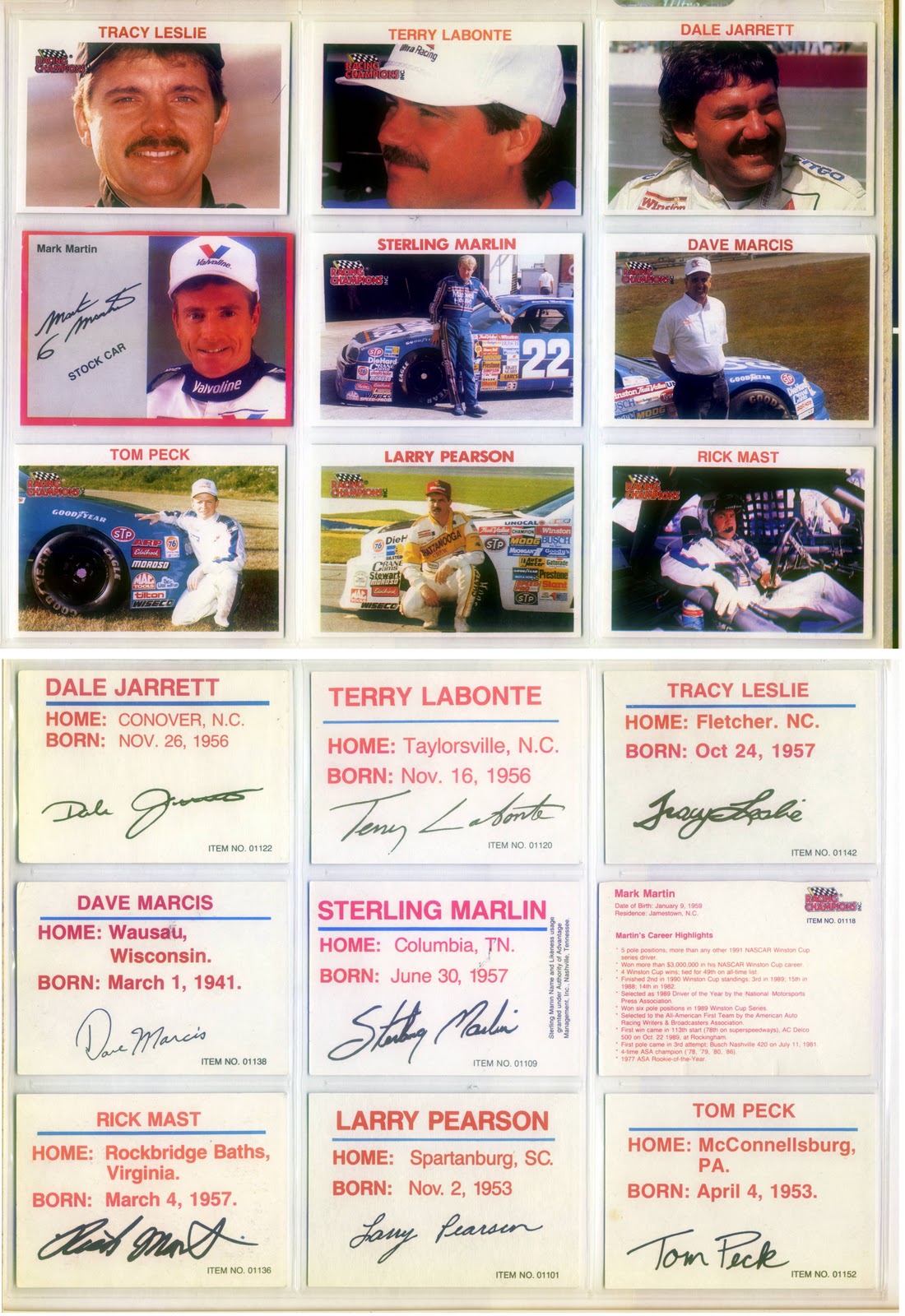 Sports Collectors Auction House: Nascar Racing Champions,Autographed,Cards