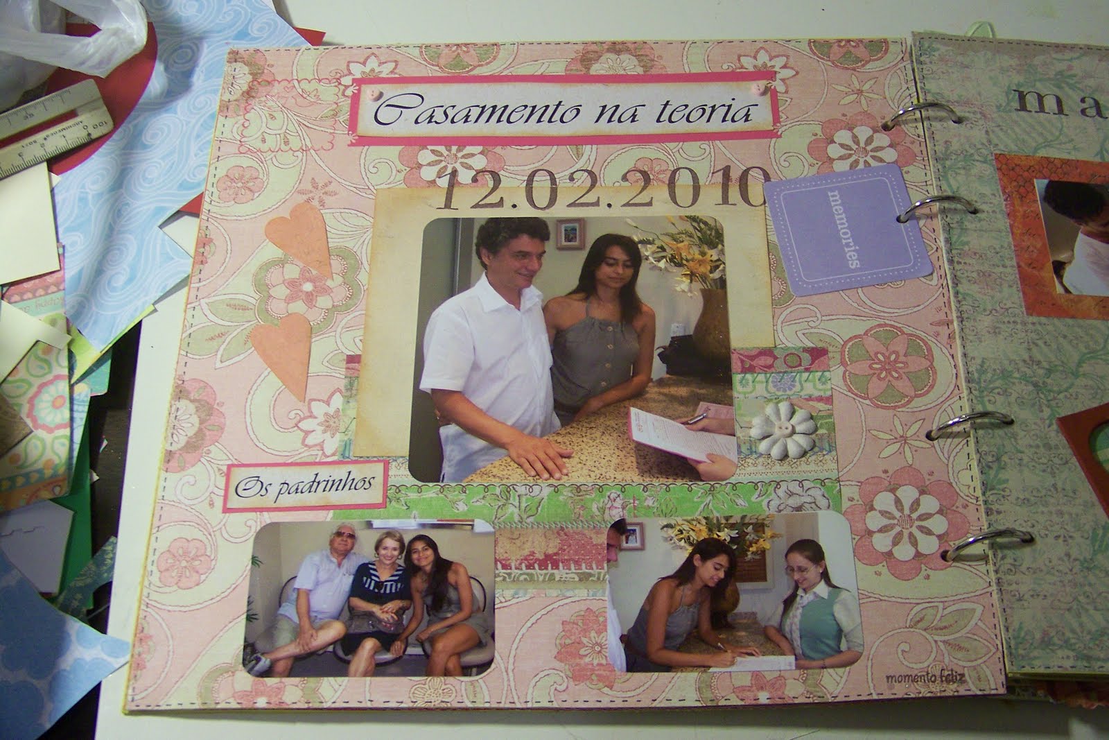 Scrapbook Art Boutique de Papel Álbum de Casamento de Scrapbook