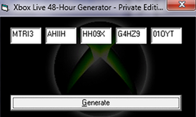 Xbox Live 48-Hour Generator | Private Edition