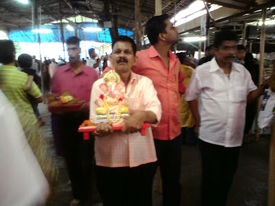 Ganesh idol being taken for visarjan, Mumbai