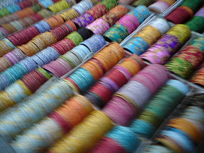 Colorful glass bangles in Bapu Bazaar, Jaipur