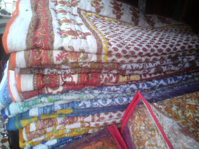 Lovely Quilts or Rajais in Jaipur markets