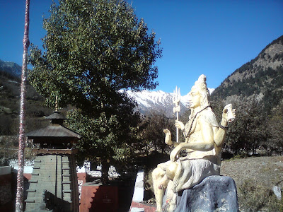 The Kalp Kedar Temple and the idol of Lord Shiva in Harsil