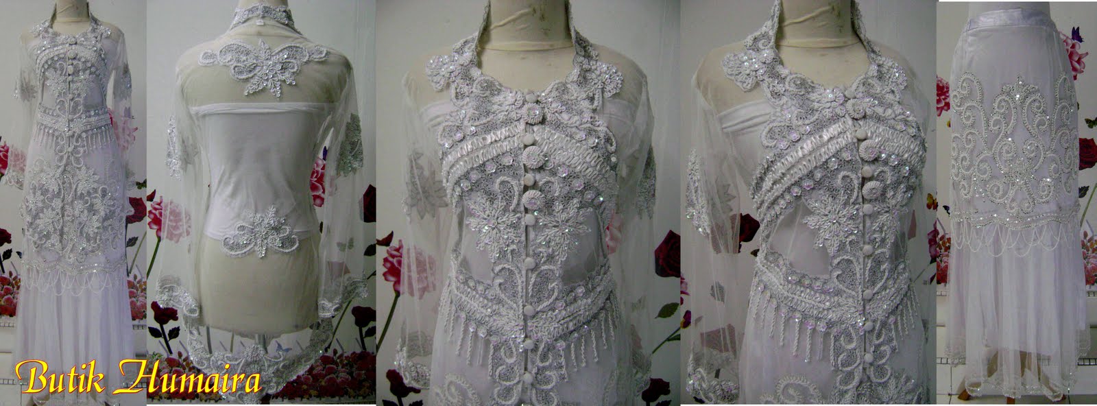 Baju pengantin kebaya putih modifikasi