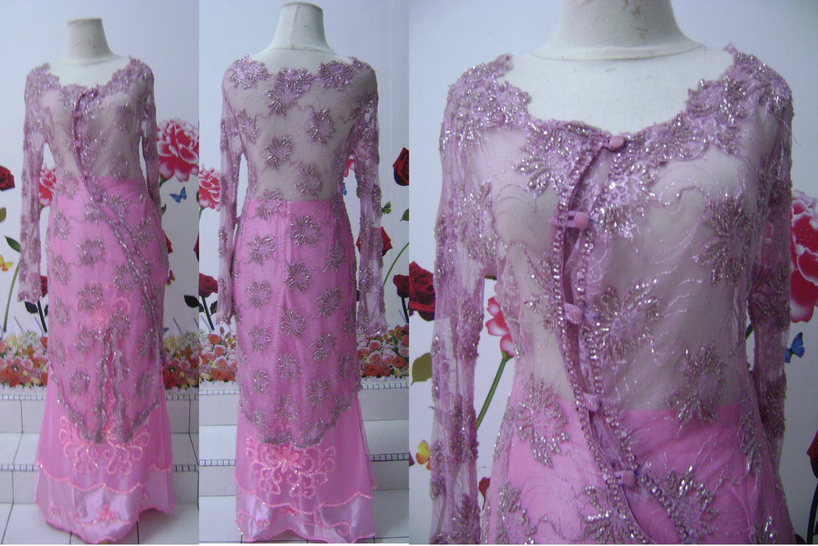 baju pengantin pink