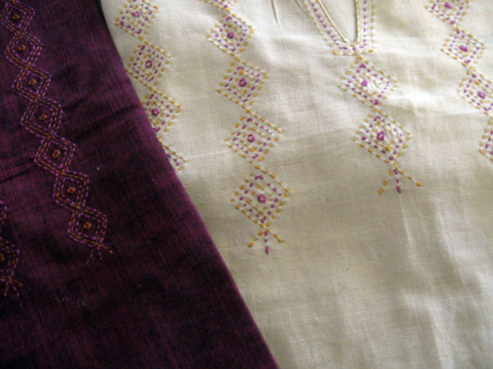 daram Mangalgiri saris and hand embroidered women’s kurtas