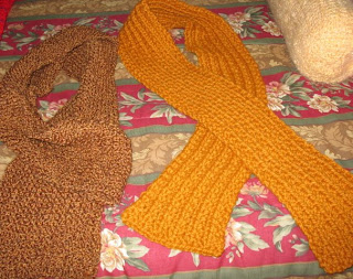 knitted and crocheted scarves
