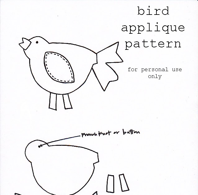 amazing mae: bird applique pattern, personalized tags, and applique tips