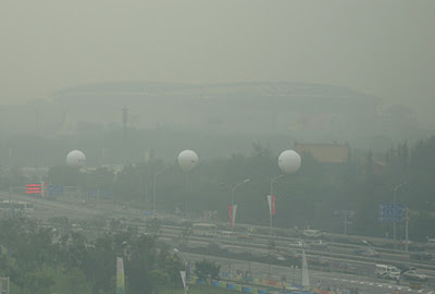 A Photo from 08-07-08 of the China's Olympic Bird's Nest - Just One Day Before the Start of the XXIX Olympiad