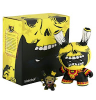 Kidrobot - Mictlantecuhtli and Xolotl 8 Inch and 3 Inch Dunny Set and Packaging by Saner