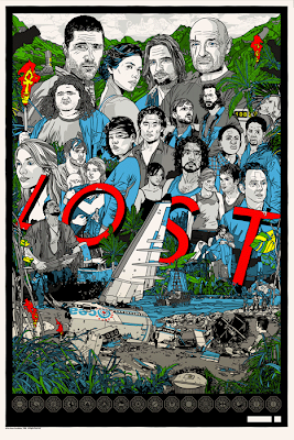 Damon, Carlton and A Polar Bear Limited Edition Lost Screen Prints - LOST by Tyler Stout