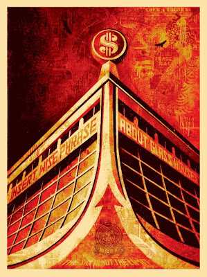 Obey Giant - Glass Houses Canvas Screen Print by Shepard Fairey