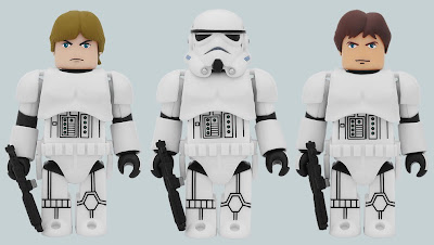 Star Wars Luke Skywalker & Han Solo in Stormtrooper Gear 100% Kubrick 2 Pack