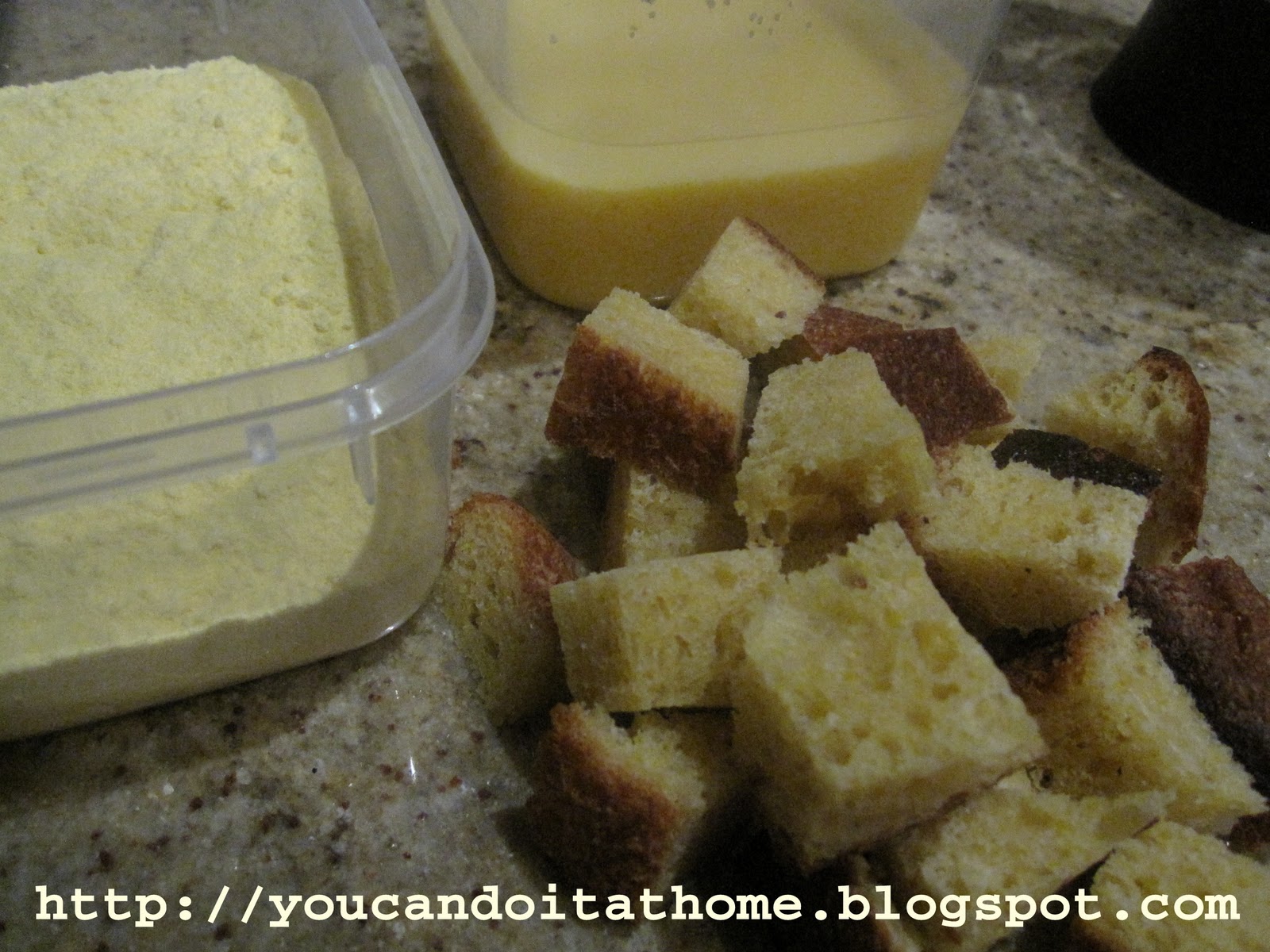 You can do it... at home! Sourdough Corn Bread with old bread crumbs