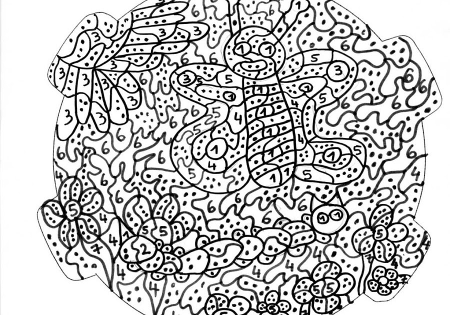 Maternelle Coloriage magique  papillon et fleurs