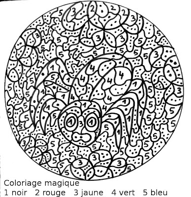Maternelle Coloriage magique, insecte