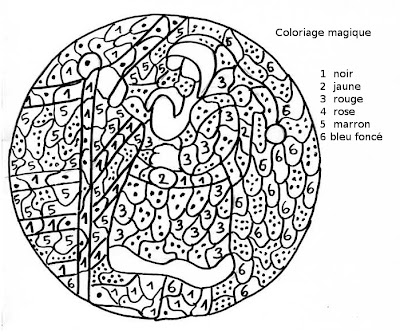 Maternelle: Coloriage magique : le père Noël à la cheminée