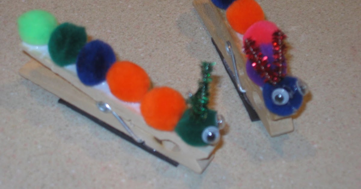 Preschool Crafts for Kids* Clothespin Caterpillar Craft