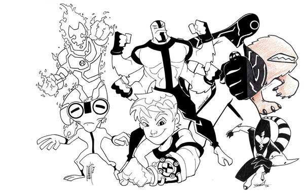 Ben 10 printable coloring pages