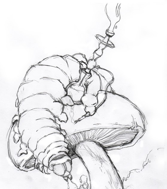 Гусеница эскиз тату