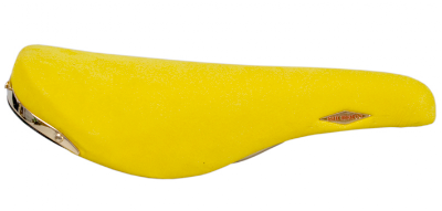 yellow road bike saddle
