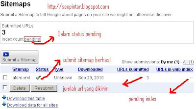 submit sitemap