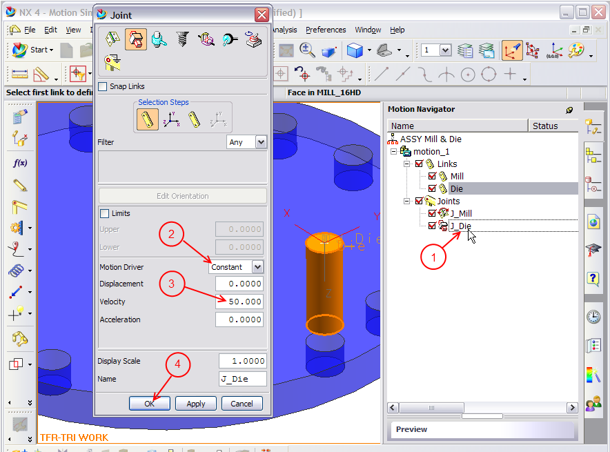 How to use Unigraphics NX4 Motion Simulation in Timing Diagram Design Process Part 3