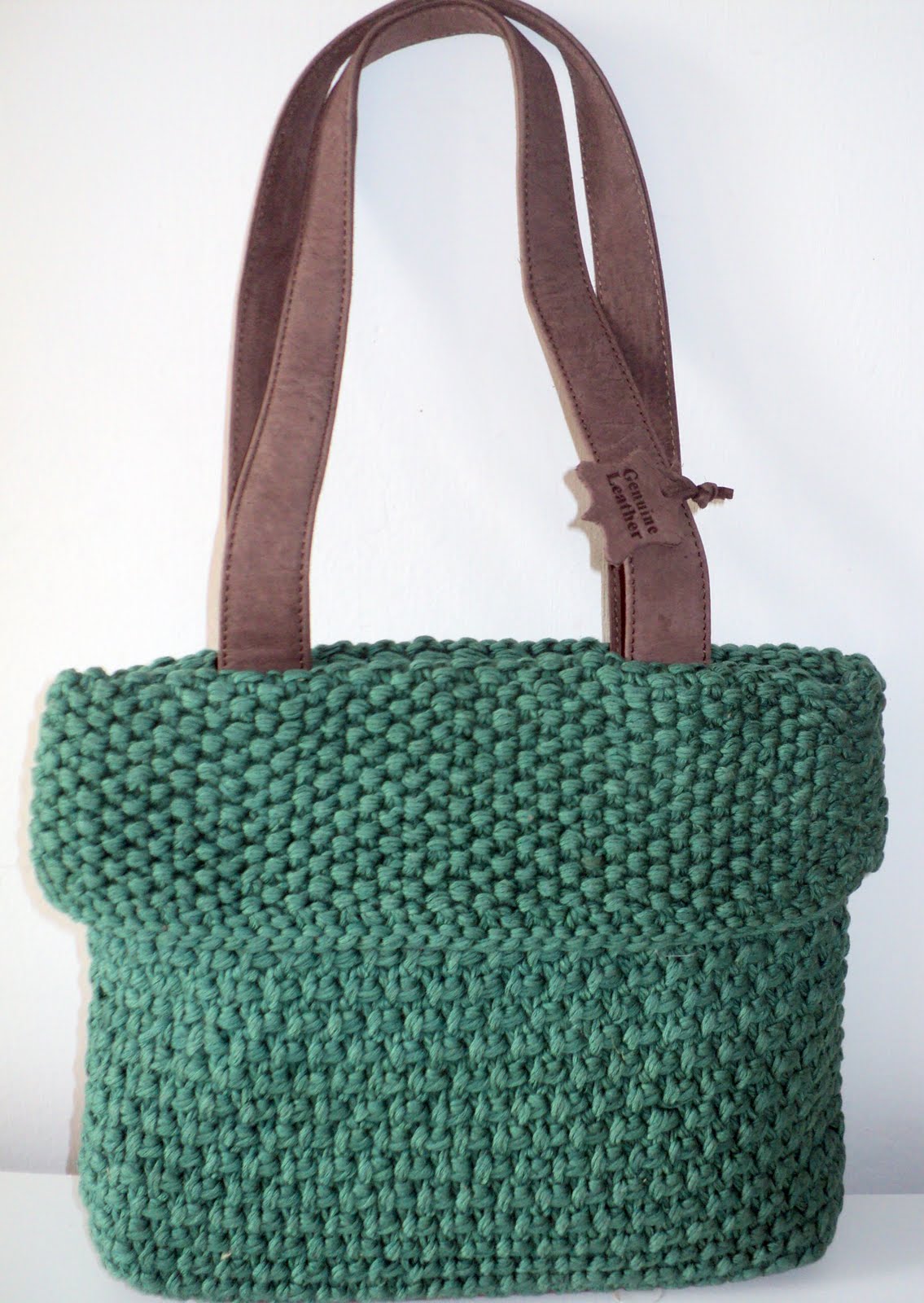 Alankar: SOLD Cotton Leather Crochet Handbag [SOLD]