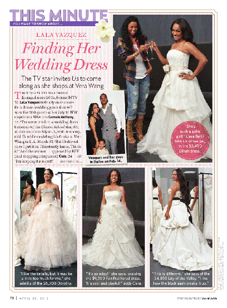 Lights, Camera&hellip;..FLASHDANCE!: LaLa Vazquez Finds Her Wedding Dress!