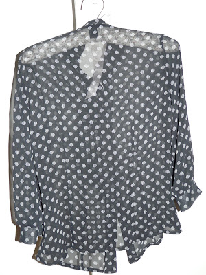 Chemisier Body Zara à Petits Pois Noir Et Blanc Taille S - Occasion Très Bon état, Manches Longues