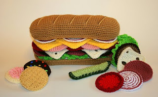 hamburger feito em croché
